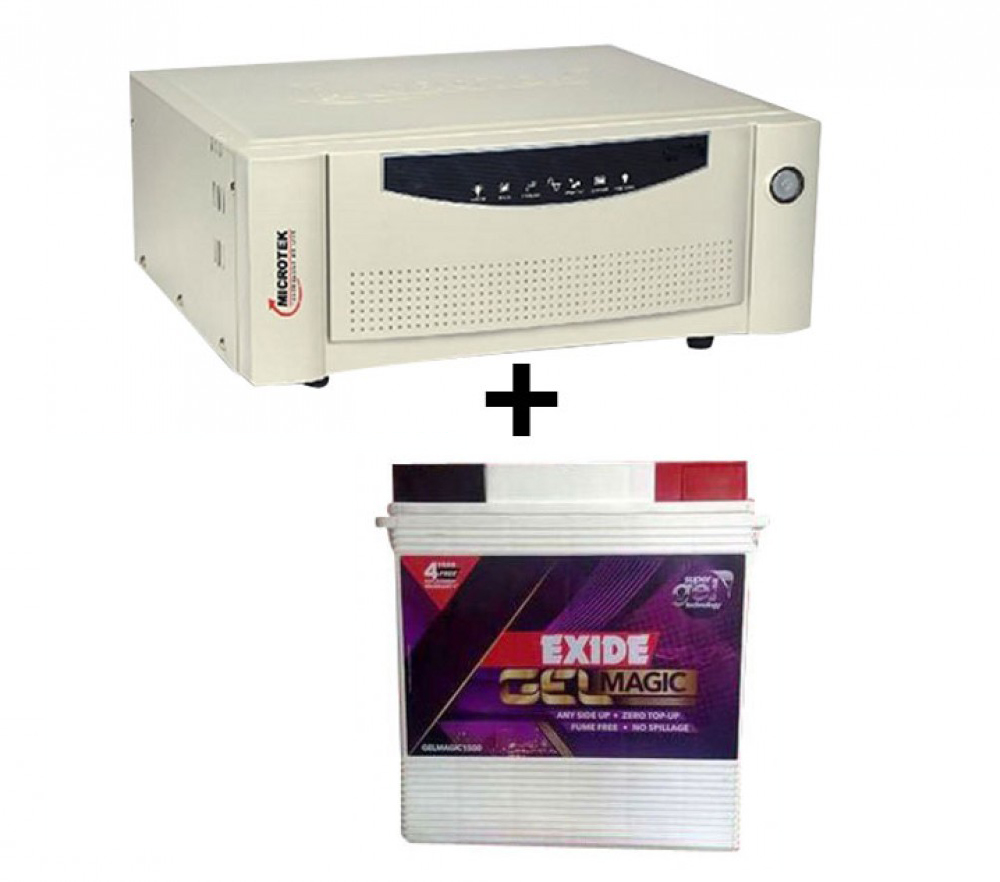 Microtek UPS EB 900 VA+ Exide Gel Magic-1500 150AH