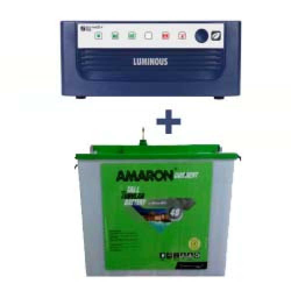 Luminous Eco Watt 650or665or Home UPS+Amaron AAM-CR-CRTT150 (150Ah)