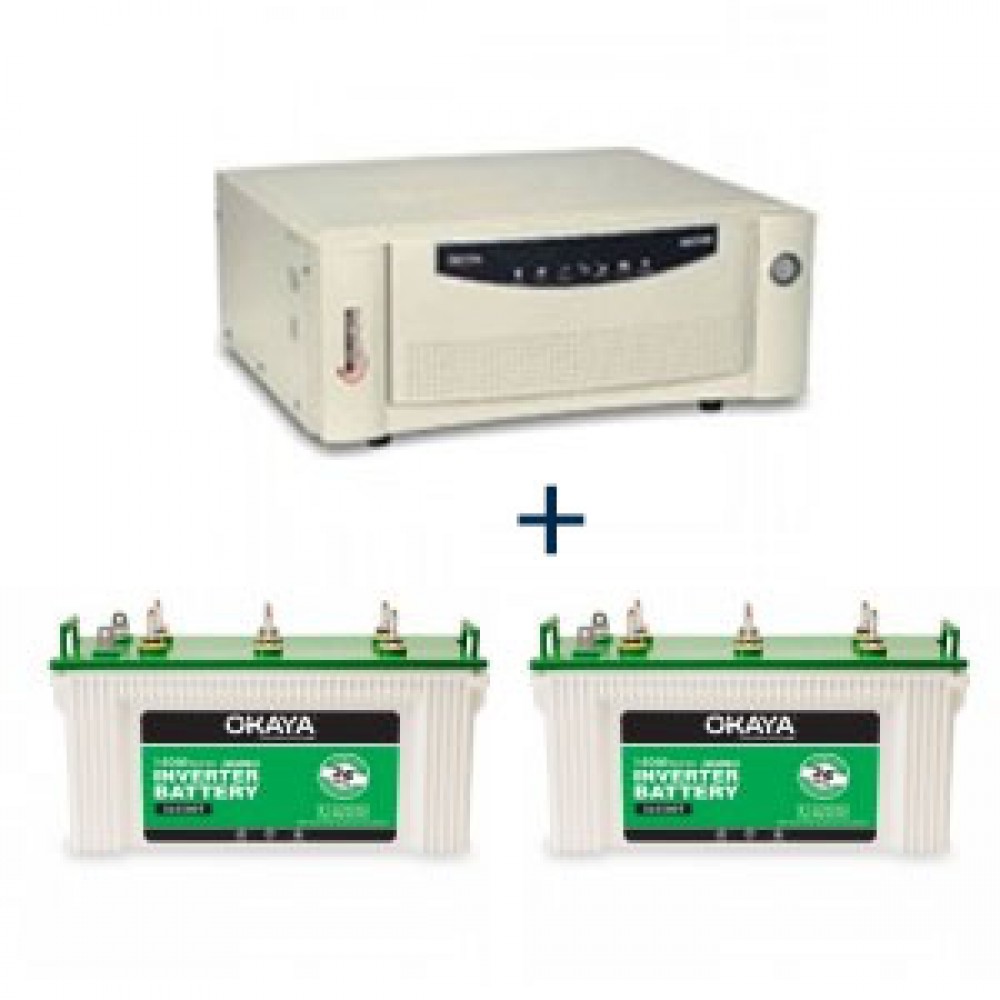 Microtek UPS EB 1700 VA + Okaya SL 600T (150Ah) x 2