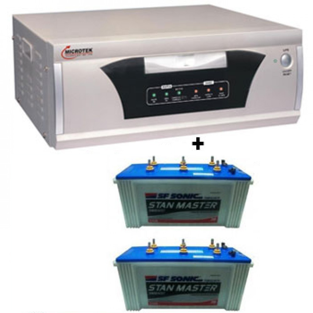 Microtek UPS EB1600+Sfsonic (Exide) Stan Master SM8500(150Ah)