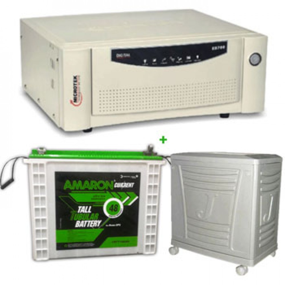 Microtek UPS Sine Wave EB 700 VA+AMARON CRTT (180Ah)