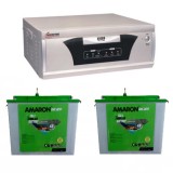 Microtek EB 1600VA Square Wave Inverter + Amaron CR200TT (200AH) Tall Tubular Battery