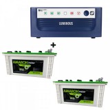  Luminous Eco Watt 1650 VA Home UPS + Amaron EM150ST30 (150Ah)