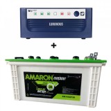  LUMINOUS ECO WATT Sine Wave 850OR865OR950 Home UPS + Amaron EM150ST30 (150Ah)