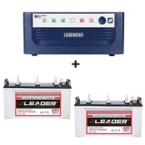 LUMINOUS ECO WATT Sine Wave 1665VA Home UPS + Leader LSTJ 14500 (145Ah)